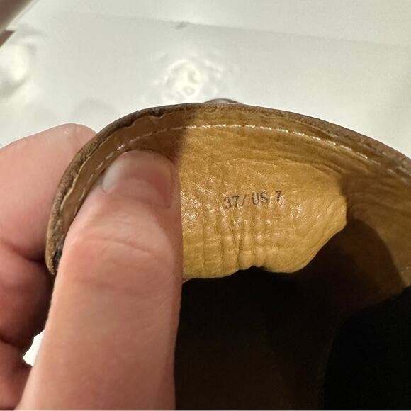 Rag & Bone Durham Brown Leather Chelsea Ankle Booties Size 7 - Picture 9 of 9